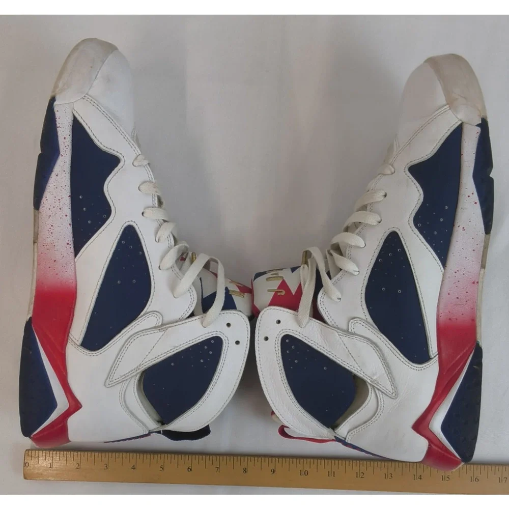 Nike Air Jordan 7 Retro Tinker Alternate Mens US 13 Used Red White & Blue #W5208